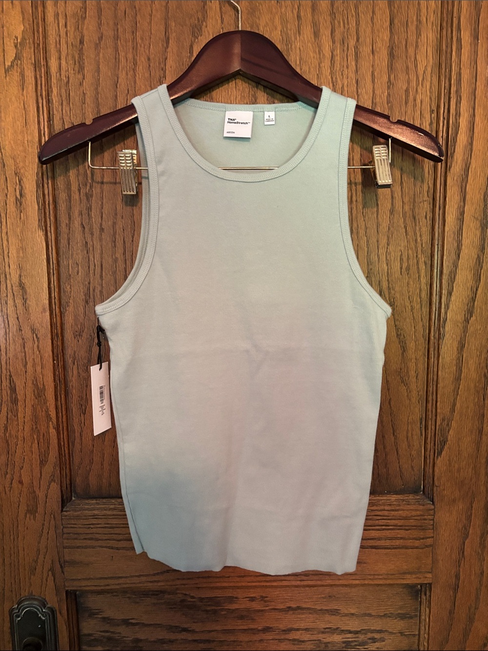 Artitzia Mint Green Ribbed Tank Top